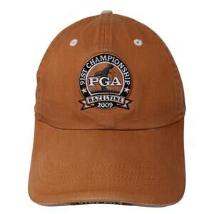 91st Championship PGA Hazeltine 2009 Baseball Cap Orange OS Classic Cut Ahead